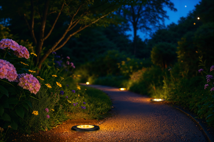 Jordlys med solceller 2 stk. - Garden